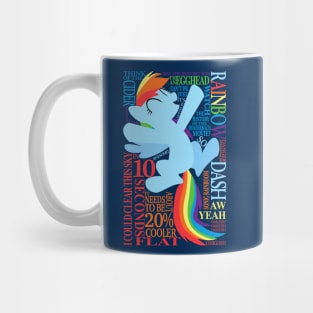 Many Words of Rainbow Dash Mug